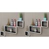 vidaXL Wall Cube Shelves 6 pcs White and Black