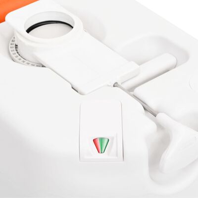 vidaXL Integrated Camping Toilet White 24+17 L HDPE&Enamel