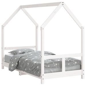 vidaXL Kids Bed Frame White 80x160 cm Solid Wood Pine