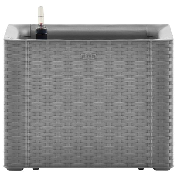 vidaXL Garden Raised Bed with Self Watering System Grey 43x43x33 cm