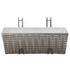 vidaXL Balcony Raised Beds 2 pcs 50 cm Grey Poly Rattan