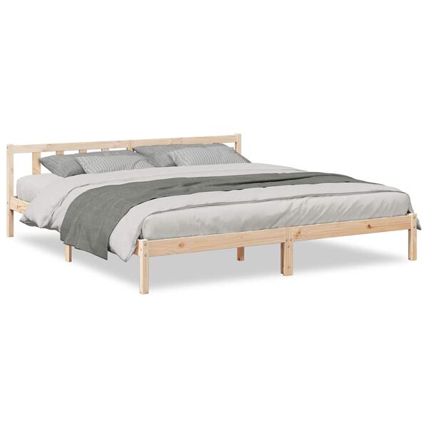 vidaXL Extra Long Bed Frame without Mattress 200x210 cm Solid Wood Pine