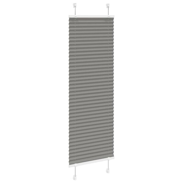 vidaXL Pleated Blind Anthracite 45x100 cm Fabric Width 44.4 cm Polyester