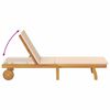 vidaXL Sun Lounger Reclining with Cushion Beige Solid Acacia Wood