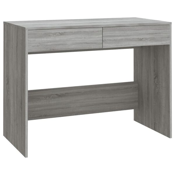 vidaXL Desk Grey Sonoma 101x50x76.5 cm Engineered Wood