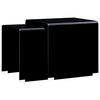 vidaXL Nesting Coffee Tables 2 pcs Black 42x42x41.5 cm Tempered Glass