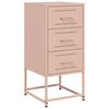 vidaXL Bedside Cabinets 2 pcs Pink 36x39x78 cm Steel