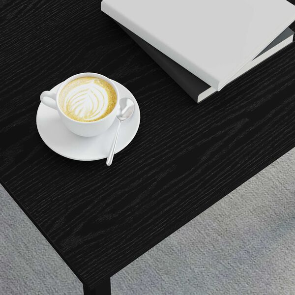 vidaXL Coffee Table Black Oak 60 x 30 x 36 cm Engineered Wood