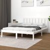 vidaXL Bed Frame without Mattress White Solid Wood Pine 120x190 cm Small Double