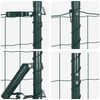 vidaXL Fence with Posts Green 1.6 x 10 m Steel