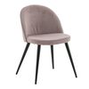 Venture Home Dining Chairs 2 pcs Velvet Corduroy Black and Dusty Pink