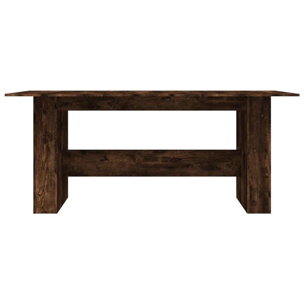 vidaXL Dining Table Smoked Oak 180x90x76 cm Engineered Wood