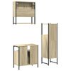 vidaXL 3 Piece Bathroom Furniture Set Sonoma Oak Engineered Wood