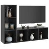 vidaXL TV Cabinets 2 pcs Grey 107x35x37 cm Engineered Wood