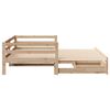 vidaXL Daybed with Drawers without Mattress 90x200 cm Solid Wood