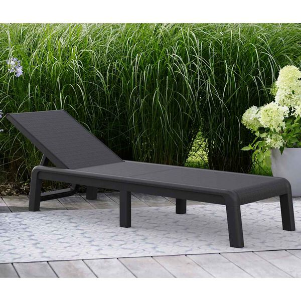 Keter Sunlounger with Cushion Mallorca Jute Texture Anthracite