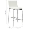 vidaXL Bar Stools 2 pcs White Faux Leather