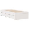 vidaXL Bookcase Bed without Mattress White 90x190 cm Single Solid Wood Pine