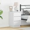 vidaXL Bedside Cabinet White 39 x 34.5 x 65 cm Engineered wood