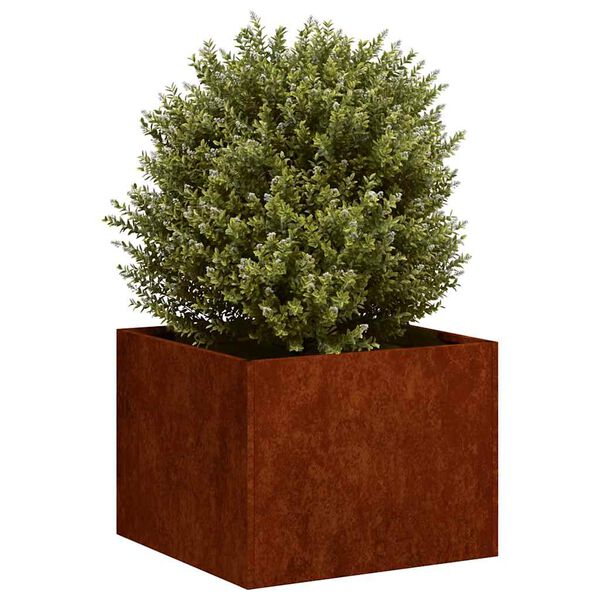 vidaXL Planter Rusty 40x40x30 cm Weathering Steel