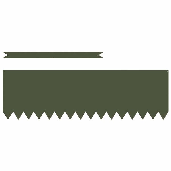vidaXL Lawn Edging 50 pcs Olive Green 100 x 0.05 x 30 cm