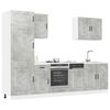 vidaXL 7 Piece Kitchen Cabinet Set Kalmar Concrete Grey Engineered Wood