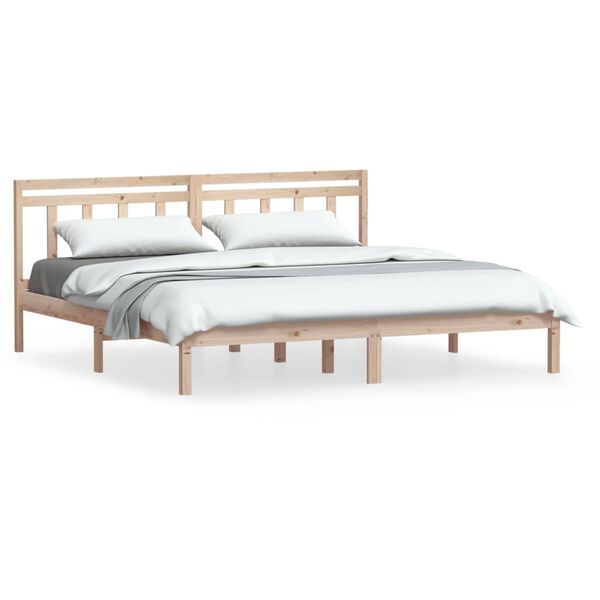 vidaXL Bed Frame without Mattress Super King Solid Wood
