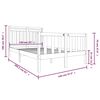 vidaXL Bed Frame without Mattress Solid Wood 140x200 cm (810082+814094)