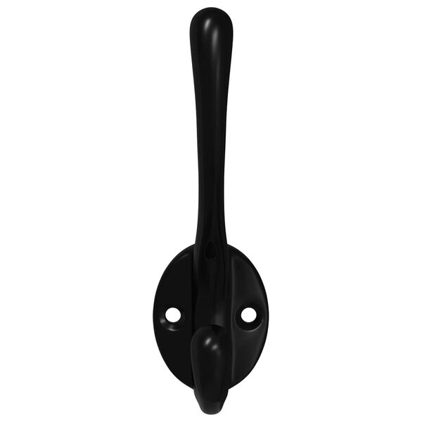 vidaXL Clothes Hook 346 pcs Black 102 x 29 x 47mm Zinc Alloy