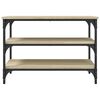vidaXL Shoe Bench Sonoma Oak 70x38.5x49 cm Engineered Wood