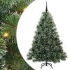 vidaXL Artificial Christmas Tree with 150 LEDs Green 150 cm PE and PVC