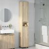 vidaXL Bathroom Cabinet Sonoma Oak 30.5 x 30 x 195 cm Engineered Wood