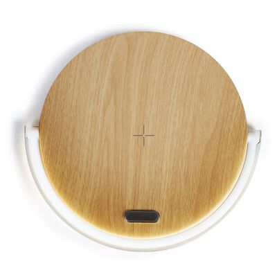Livoo 2-in-1 Touch Bedside Lamp 10 W Wood