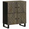 vidaXL Sideboard Black 60x33x75 cm Solid Wood Mango
