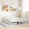 vidaXL Bed Frame without Mattress White Solid Wood Pine 140x200 cm