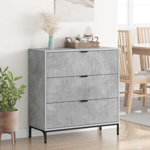 vidaXL Sideboard Concrete Grey 79.5 x 33 x 82 cm Engineered Wood