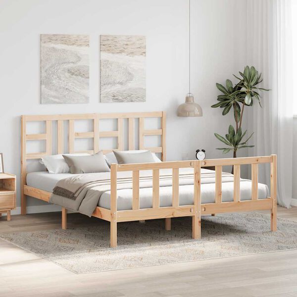 vidaXL Bed Frame without Mattress 160x200 cm Solid Wood Pine