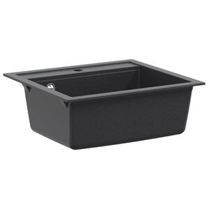 vidaXL Kitchen Sink Single Basin Granite 60 x 51 x 30.5 cm Graphite