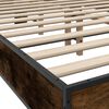 vidaXL Bed Frame without Mattress Smoked Oak 120x200 cm