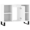 vidaXL Bathroom Cabinet High Gloss White 80x33x60 cm Engineered Wood