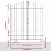 vidaXL Garden Fence 5 pcs White 170 x 225 cm Powder-Coated Steel