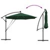 vidaXL Cantilever Banana Parasol Green 294 x 294 x 248 cm