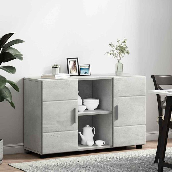 vidaXL Sideboard Concrete Grey 88.5 x 30.5 x 55.5 cm Engineered Wood