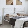 vidaXL Metal Replace Headboard White 135 cm