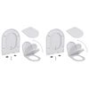 vidaXL Toilet Seats with Soft Close Lids 2 pcs Plastic White