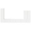 vidaXL TV Wall Cabinet Set Wall-mounted 6 pcs High Gloss White