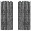 vidaXL Velvet Curtains 2 pcs Grey 245 x 140 cm Velvet