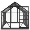 vidaXL Glass Greenhouse Anthracite 155x298x191 cm Aluminium