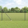 vidaXL Fence Post Grey 25 x 1.2 m (12 x 12 mm mesh) Steel and PVC