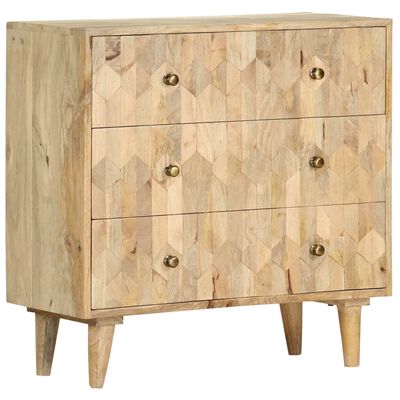 vidaXL Drawer Cabinet 75x35x75 cm Solid Mango Wood